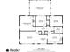 Home floor plan showing layout of bedrooms, living room, kitchen, and screened porch at 404 Bridlewood Cir, Decatur, GA 30030
