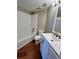 Cozy bathroom with a tub and shower, white subway tile, a white toilet and a modern sink with vanity at 795 Hammond Dr # 1908, Atlanta, GA 30328