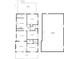 Floor plan of the house layout showcasing the living room, kitchen, bedrooms, and basement at 836 Dill Sw Ave, Atlanta, GA 30310