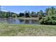 Lake view from backyard featuring serene waters and a well-maintained lawn at 870 Longstone Lndg, Alpharetta, GA 30022