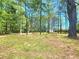 The backyard features mature trees providing shade and privacy, with a small shed in the distance at 35 Belmont Way, Covington, GA 30016