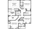Second story floor plan featuring an owner's suite with a private bath, walk in closet, three bedrooms, and two bathrooms at 3350 Hillshire Dr, Cumming, GA 30028