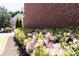 Well-manicured side yard featuring colorful flower beds and a lush green lawn at 3759 Wescott Ne Cv, Brookhaven, GA 30319