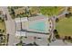 Aerial shot of the community pool featuring ample seating and surrounding lush greenery at 127 Ravenhurst Dr, Fayetteville, GA 30214