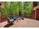 Inviting outdoor deck with beautiful views and stylish patio furniture at 215 The Farm Rd, Mcdonough, GA 30252