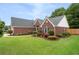 Attractive brick home showcasing manicured landscaping, vibrant flowerbeds, and a well-kept lawn at 1031 Ludwick Way, Lawrenceville, GA 30046