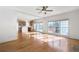 Spacious living room with hardwood floors and abundant natural light at 1268 Windsor Glen Dr, Douglasville, GA 30134