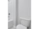 Close up of a toilet and shower/bath in a bathroom with neutral walls and decor at 108 Aj Welch Jr Way, Mcdonough, GA 30252