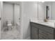 Bright bathroom showcasing a stylish vanity and a clean, modern tub/shower combo at 124 Aj Welch Jr Way, Mcdonough, GA 30252
