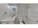 This bathroom features a large vanity, shower and tub at 1206 Kern Cv, Mcdonough, GA 30253