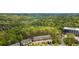 Stunning aerial shot of townhomes nestled amidst lush green forests and the Chattahoochee River at 126 Abbington River Ln, Atlanta, GA 30339