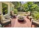 Inviting patio with a fire pit and comfortable seating, perfect for outdoor gatherings at 2175 Eagle Trce, Cumming, GA 30040