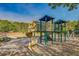 Colorful playground with a slide, climbing structures, and swings for entertainment at 2175 Eagle Trce, Cumming, GA 30040