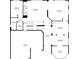 Detailed floor plan showcasing the layout of the home, including the kitchen, living room, bedrooms, and garage at 2311 Norbury Se Cv, Smyrna, GA 30080