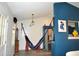 Eat-in kitchen with stainless steel appliances, a hanging hammock, and unique decor at 2176 Cold Springs Cir, Lithonia, GA 30058