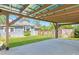 Covered outdoor area leading to a lush backyard with lawn and privacy fence at 873 United Se Ave, Atlanta, GA 30312