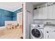Convenient laundry room offers ample storage space with built-in cabinets at 873 United Se Ave, Atlanta, GA 30312