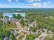 Beautiful aerial view showcases the home's location within the surrounding neighborhood and its lush surroundings at 2325 Walnut Grove Way, Suwanee, GA 30024