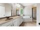Bathroom featuring a soaking tub, separate shower, double vanity, and large mirror at 3709 Baxley Ridge Dr, Suwanee, GA 30024