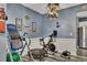 Multi-purpose room with exercise equipment, nautical accents, and stainless appliances at 12 Little Creek Manor Dr, Dallas, GA 30157