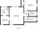 Detailed floor plan showcasing the layout of the kitchen, living room, bedroom, and bathroom at 20 Collier Nw Rd # 11, Atlanta, GA 30309