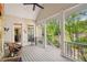 Relaxing covered patio features stunning lake views, comfortable seating, and a peaceful setting at 2095 Southers Cir, Suwanee, GA 30024