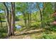 Picturesque view of a pond surrounded by mature trees and lush greenery, creating a tranquil setting at 2095 Southers Cir, Suwanee, GA 30024