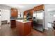 Updated kitchen featuring granite countertops, stainless steel appliances, and dark wood floors at 1650 Randee Nw St, Atlanta, GA 30318