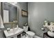 Stylish half bath with vessel sink, modern fixtures, and elegant decor at 105 Aspen Hall Dr, Canton, GA 30115