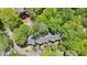 Aerial view of community nestled among mature trees, providing privacy and a connection to nature at 171 Riverview Trl, Roswell, GA 30075