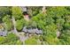 Aerial view of the community surrounded by lush trees, offering privacy and a sense of natural beauty at 171 Riverview Trl, Roswell, GA 30075