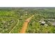 Beautiful aerial shot of the Chattahoochee River winding through a verdant, wooded landscape at 171 Riverview Trl, Roswell, GA 30075