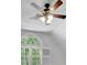Bedroom showcasing a ceiling fan and wooded views from the window at 5004 Barnwood Nw Ter, Kennesaw, GA 30152