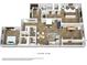 Detailed floor plan showcasing the layout of the home at 600 Bedfort Dr, Duluth, GA 30096