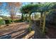 Picturesque community garden features a covered walkway and gazebo at 600 Bedfort Dr, Duluth, GA 30096