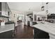 Open concept kitchen featuring stainless steel appliances and granite countertops at 1165 Evergreen Oak Way, Dacula, GA 30019