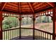 Cozy gazebo with wooded views, perfect for relaxing outdoors at 1531 Cooper Lake Se Rd, Smyrna, GA 30082