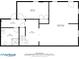 Basement floor plan highlighting the bedroom, recreation room, and bathroom layout at 965 River Overlook Ct, Sandy Springs, GA 30328