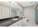 Bathroom featuring a granite countertop, shower, toilet, and tile floor at 1496 Country Squire Dr, Decatur, GA 30033