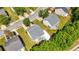 Aerial view of a neighborhood and a fenced in property at 625 Outlook Way, Atlanta, GA 30349