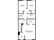Floor plan showcasing the layout of the second floor, including bedrooms, bathrooms, and laundry room at 625 Outlook Way, Atlanta, GA 30349