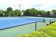 Well-maintained tennis court for recreational enjoyment, surrounded by lush greenery at 311 Carmichael Cir, Canton, GA 30115