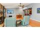 Cozy living room with stone fireplace, hardwood floors, bar and lots of natural light at 4425 Reef Rd, Marietta, GA 30066