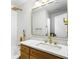 Bright bathroom features a single sink with modern fixtures and marble countertops at 800 Kiowa Ne Dr, Marietta, GA 30060
