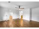 Spacious bedroom featuring hardwood floors and modern ceiling fan at 800 Kiowa Ne Dr, Marietta, GA 30060