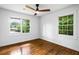 Bedroom with hardwood floors and white walls, offering a bright and airy space at 800 Kiowa Ne Dr, Marietta, GA 30060