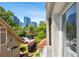 Scenic view overlooking neighborhood houses, colorful trees, and skyscrapers in the distance at 957 Piedmont Ne Ave # A, Atlanta, GA 30309