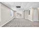 Finished basement with recessed lights, neutral walls, and carpet flooring at 1085 Crown River Pkwy, Mcdonough, GA 30252