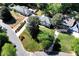 Beautiful aerial view of neighborhood homes with mature trees and green lawns on a sunny day at 2648 Kenwood Dr, Duluth, GA 30096