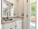 Convenient bar area featuring granite counters and outdoor access at 2648 Kenwood Dr, Duluth, GA 30096